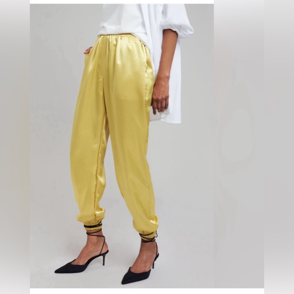 The Frankie Shop by Cedar gold Jaz satin jogger NWOT